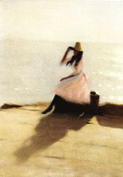 Philip Wilson Steer Young Woman on the Beach oil painting picture